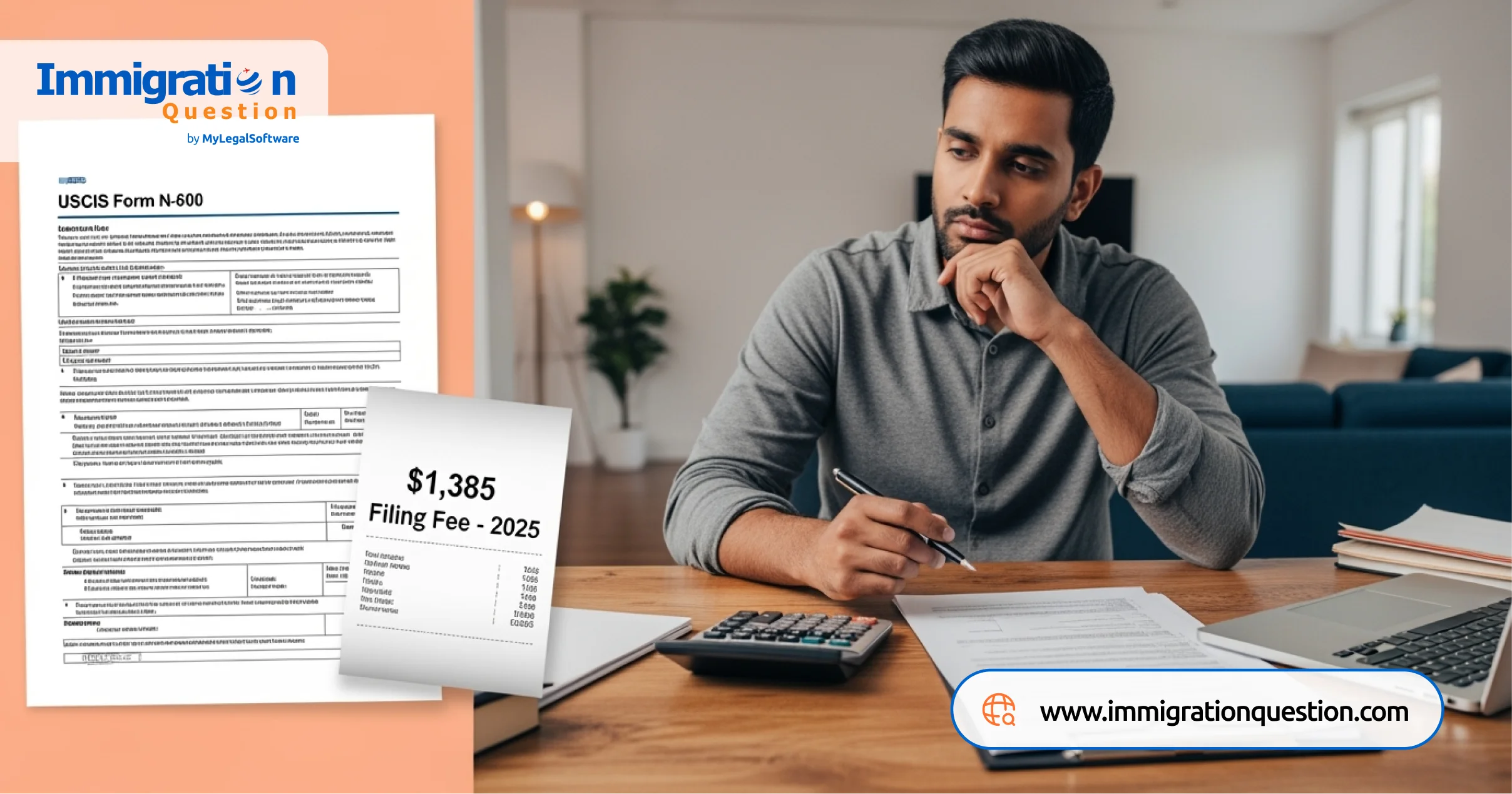 The form n 600 filing fee in 2025 is set by USCIS for citizenship certificate applications.