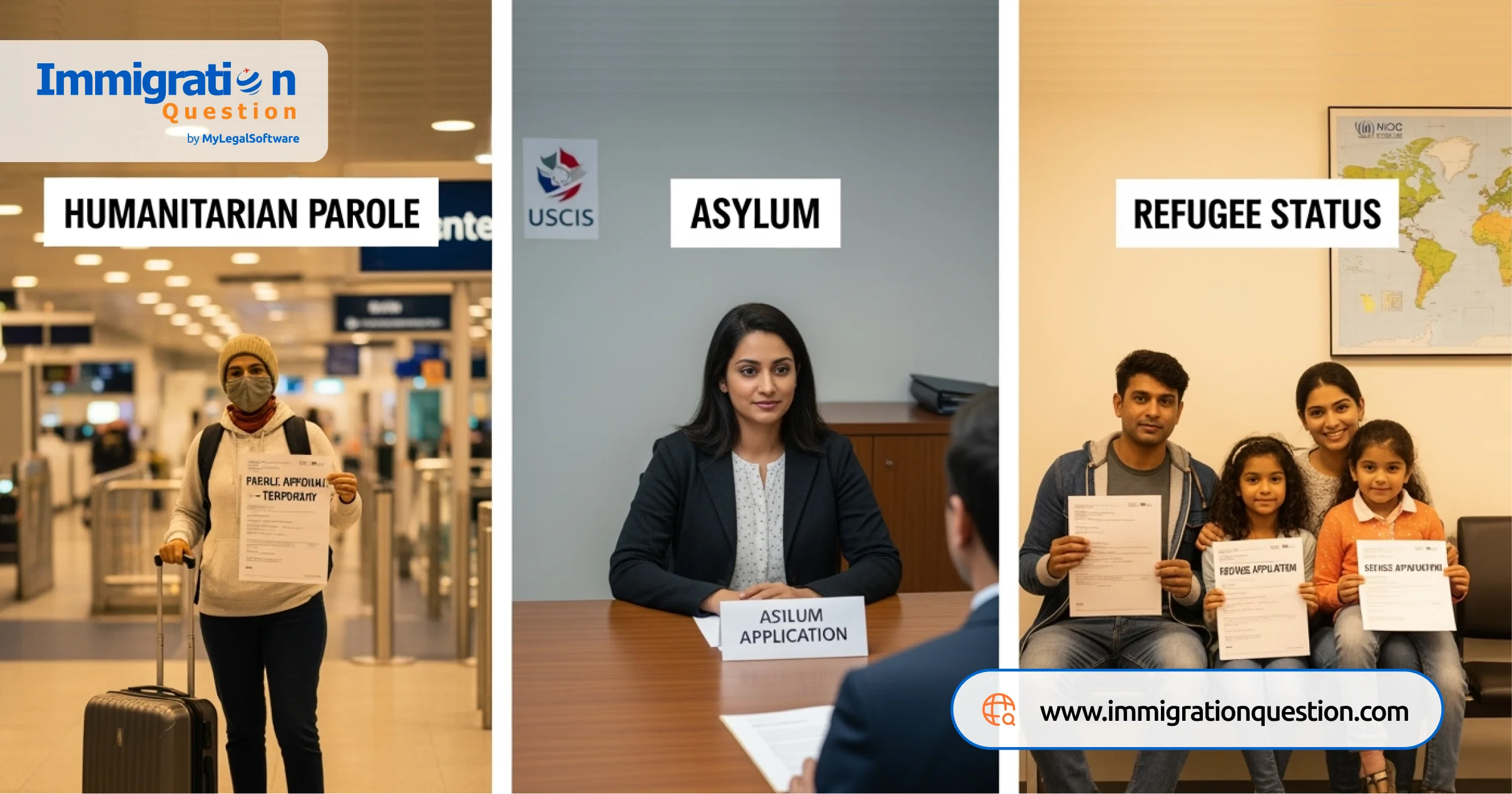 Humanitarian parole vs asylum offers temporary versus long-term protection.