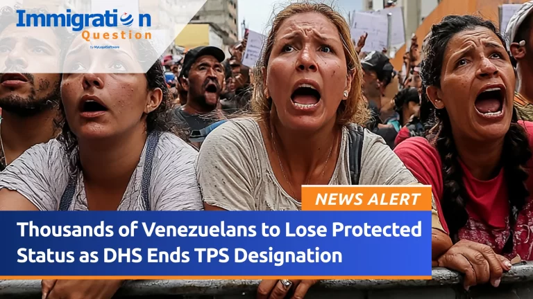 Thousands of Venezuelans to lose protected status as DHS ends TPS.