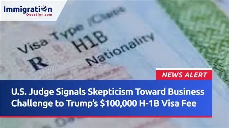 U.S. Judge Signals Skepticism Toward Business Challenge to Trump’s $100,000 H-1B Visa Fee